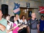 Baki Bogac congratulating his wife Sezin